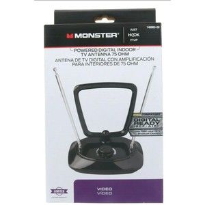 Monster Digital Indoor TV Antenna VHF UHF FM ~ NEW